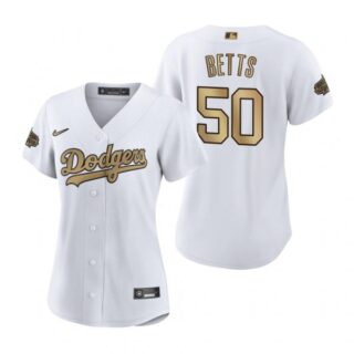 Women's Mookie Betts Los Angeles Dodgers 2022 MLB All-Star Game White Stitched Jersey