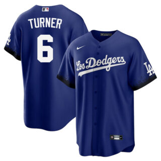 Men's - Cool Base Trea Turner Los Angeles Dodgers 2021 City Connect Stitched Jersey