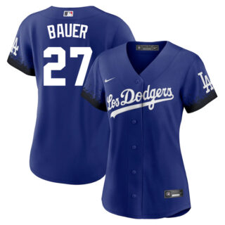 Women Trevor Bauer Los Angeles Dodgers 2021 City Connect Stitched Jersey