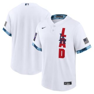Men's - Cool Base Los Angeles Dodgers 2021 MLB All-Star White Jersey Worn In-Game - Stitched