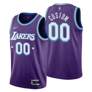 Men's Custom Los Angeles Lakers 75th Anniversary Diamond Jersey