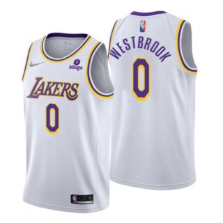 Men's Russell Westbrook Los Angeles Lakers 75th Anniversary Diamond Jersey White Association