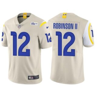 Men's Los Angeles Rams Allen Robinson Bone Vapor Limited Stitched Jersey