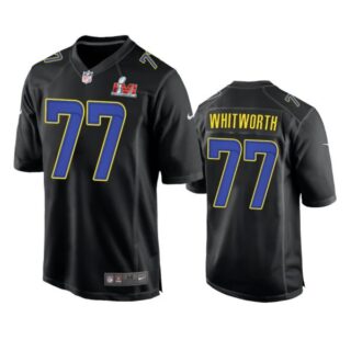 Men's Andrew Whitworth Los Angeles Rams 2022 Super Bowl LVI Black Bound Game Stitched Jersey