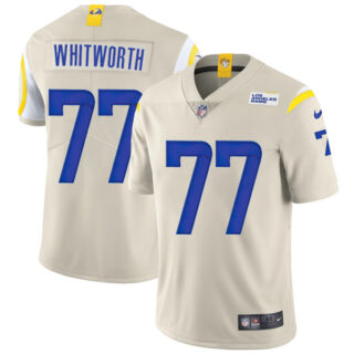 Men's Andrew Whitworth Los Angeles Rams Vapor Limited Royal Jersey Stitched Bone