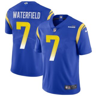Men's Bob Waterfield Los Angeles Rams Vapor Limited Royal Jersey Stitched Royal