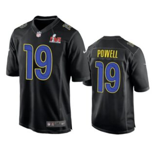 Men's Brandon Powell Los Angeles Rams 2022 Super Bowl LVI Black Bound Game Stitched Jersey