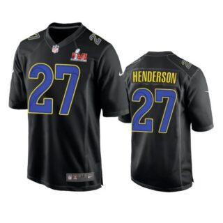 Men's Darrell Henderson Los Angeles Rams 2022 Super Bowl LVI Black Bound Game Stitched Jersey
