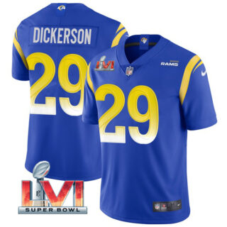 Men's Eric Dickerson Los Angeles Rams 2022 Super Bowl LVI Vapor Limited Stitched Jersey Royal