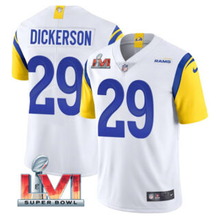 Men's Eric Dickerson Los Angeles Rams 2022 Super Bowl LVI Vapor Limited Stitched Jersey White