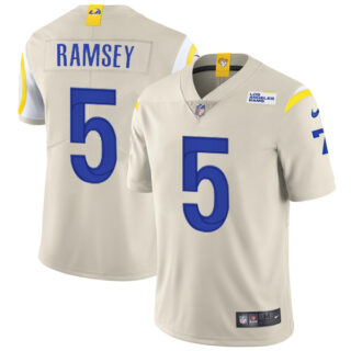 Men's Jalen Ramsey Los Angeles Rams Vapor Limited Royal Jersey Stitched Bone