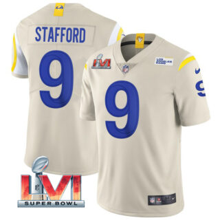 Youth Matthew Stafford Los Angeles Rams 2022 Super Bowl LVI Vapor Limited Stitched Jersey Bone