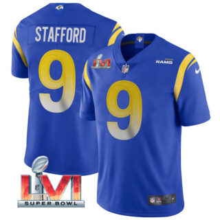 Youth Matthew Stafford Los Angeles Rams 2022 Super Bowl LVI Vapor Limited Stitched Jersey Royal