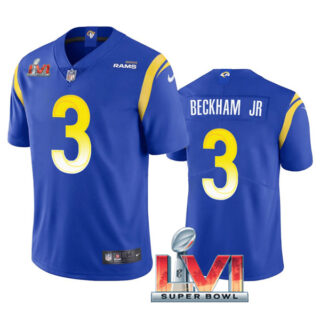 Youth Odell Beckham Jr. Los Angeles Rams 2022 Super Bowl LVI Vapor Limited Stitched Jersey Royal