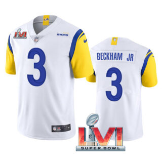 Youth Odell Beckham Jr. Los Angeles Rams 2022 Super Bowl LVI Vapor Limited Stitched Jersey White