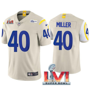 Youth Von Miller Los Angeles Rams 2022 Super Bowl LVI Vapor Limited Stitched Jersey Bone