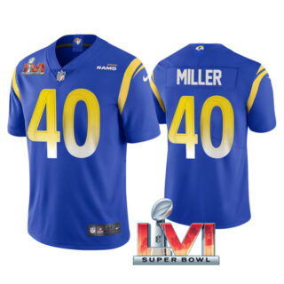 Youth Von Miller Los Angeles Rams 2022 Super Bowl LVI Vapor Limited Stitched Jersey Royal