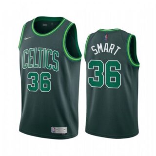 Men's Marcus Smart Boston Celtics Basketball Jersey Green Earned