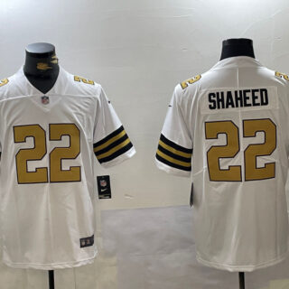 men's new orleans saints #22 rashid shaheed white vapor limited stitched football jersey