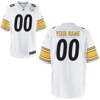 men's pittsburgh steelers customized game white jerseys