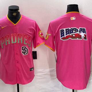men's san diego padres team big logo pink cool base stitched baseball jerseys