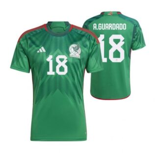 Men's Andres Guardado Mexico National Team Green Home Soccer Jersey 2022-23