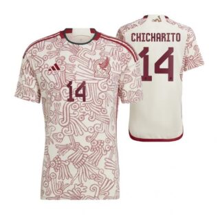 Men's Chicharito Mexico National Team White Away Soccer Jersey 2022-23