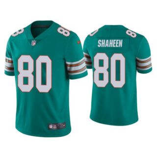 Men's Adam Shaheen Miami Dolphins Throwback Limited Stitched Jersey Aqua