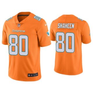 Men's Adam Shaheen Miami Dolphins Color Rush Limited Stitched Jersey Orange