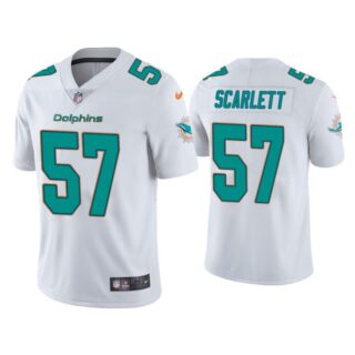 Men's Brennan Scarlett Miami Dolphins Vapor Limited Stitched Jersey White