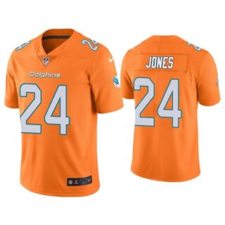 Men's Byron Jones Miami Dolphins Color Rush Limited Stitched Jersey Orange