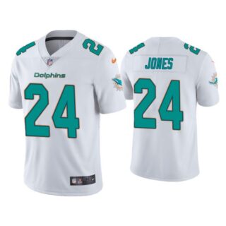 Men's Byron Jones Miami Dolphins Vapor Limited Stitched Jersey White
