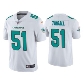 Men's Channing Tindall Miami Dolphins Vapor Limited Stitched Jersey White