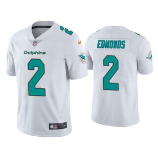 Men's Chase Edmonds Miami Dolphins Vapor Limited Stitched Jersey White