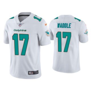 Men's Jaylen Waddle Miami Dolphins Vapor Limited Stitched Jersey White