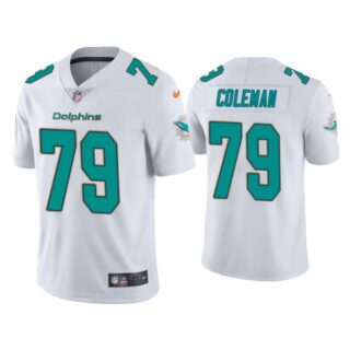 Men's Larnel Coleman Miami Dolphins Vapor Limited Stitched Jersey White