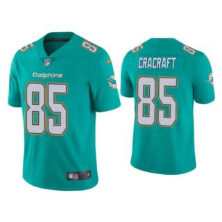 Men's River Cracraft Miami Dolphins Vapor Limited Stitched Jersey Aqua