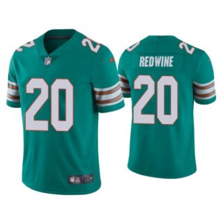 Men's Sheldrick Redwine Miami Dolphins Throwback Limited Stitched Jersey Aqua