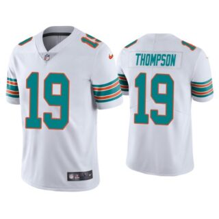 Men's Skylar Thompson Miami Dolphins Throwback Limited Stitched Jersey White