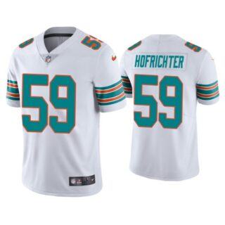 Men's Sterling Hofrichter Miami Dolphins Throwback Limited Stitched Jersey White