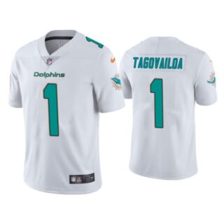 Men's Tua Tagovailoa Miami Dolphins Vapor Limited Stitched Jersey White