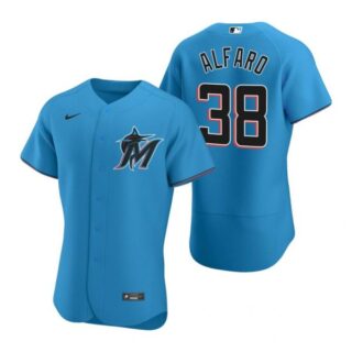 Men's Jorge Alfaro Miami Marlins Flex Base Jersey Blue