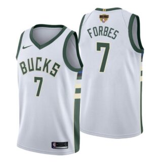 Men's #7 Bryn Forbes Milwaukee Bucks 2021 NBA Finals Jersey White Association