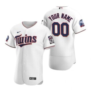 Men's Custom Minnesota Twins Flex Base Jersey White