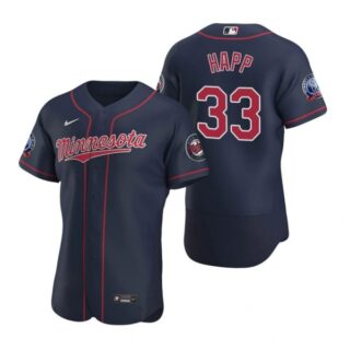 Men's J.A. Happ Minnesota Twins Flex Base Jersey Navy
