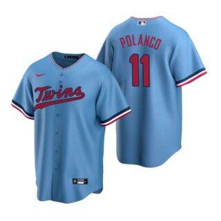 Men's Jorge Polanco Minnesota Twins Cool Base Jersey Light Blue