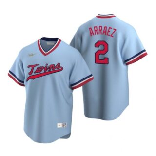 Men's Luis Arraez Minnesota Twins Cool Base Jersey Light Blue Cooperstown