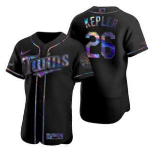 Men's Max Kepler Minnesota Twins Flex Base Jersey Black Holographic