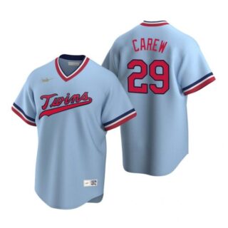 Men's Rod Carew Minnesota Twins Light Blue Cooperstown Jersey Light Blue Cooperstown