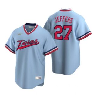 Men's Ryan Jeffers Minnesota Twins Cool Base Jersey Light Blue Cooperstown